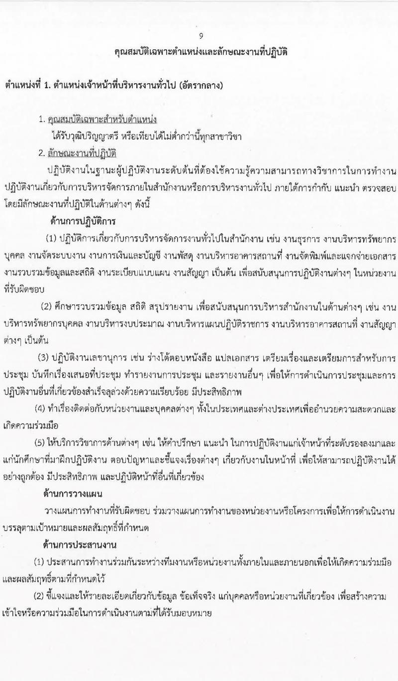 มหาวิทยาลัยสุโขทัยธรรมาธิราช รับสมัครบุคคลเพื่อบรรจุและแต่งตั้งเป็นพนักงาน จำนวน 125 อัตรา (วุฒิ ป.ตรี ป.โท) รับสมัครสอบทางอินเทอร์เน็ต ตั้งแต่วันที่ 14-28 มี.ค. 2568 หน้าที่ 9