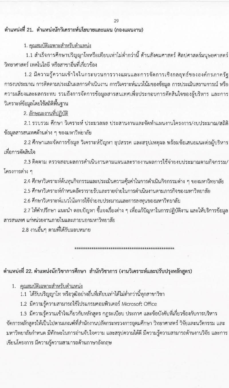 มหาวิทยาลัยสุโขทัยธรรมาธิราช รับสมัครบุคคลเพื่อบรรจุและแต่งตั้งเป็นพนักงาน จำนวน 125 อัตรา (วุฒิ ป.ตรี ป.โท) รับสมัครสอบทางอินเทอร์เน็ต ตั้งแต่วันที่ 14-28 มี.ค. 2568 หน้าที่ 29