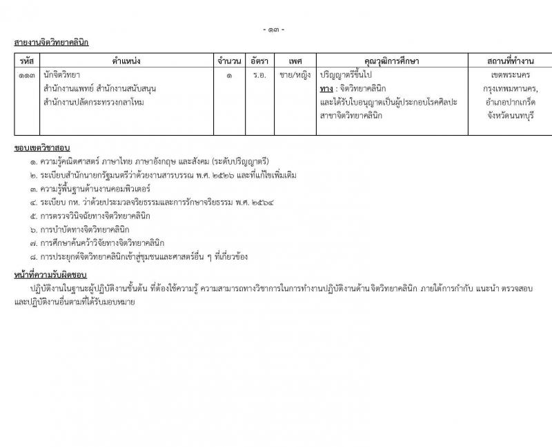สำนักงานปลัดกระทรวงกลาโหม รับสมัครสอบแข่งขันเพื่อบรรจุและแต่งตั้งบุคคลเข้ารับราชการ ตำแหน่งนายทหารสัญญาบัตร ตำแหน่งนายทหารประทวน จำนวน 29 อัตรา (วุฒิ ม.ปลาย ปวช. ป.ตรี) รับสมัครสอบทางอินเทอร์เน็ต ตั้งแต่วันที่ 11 มี.ค. - 20 เม.ย. 2568 หน้าที่ 21
