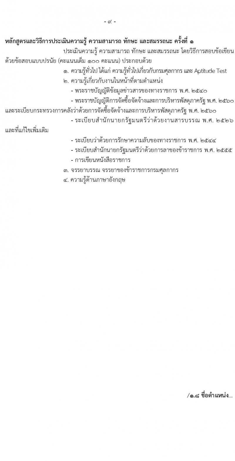 กรมศุลกากร รับสมัครบุคคลเพื่อเลือกสรรเป็นพนักงานราชการ จำนวน 8 ตำแหน่ง ครั้งแรก 8 อัตรา (วุฒิ ปวช. ป.ตรี) รับสมัครสอบทางอินเทอร์เน็ต ตั้งแต่วันที่ 31 มี.ค. - 9 เม.ย. 2568 หน้าที่ 14