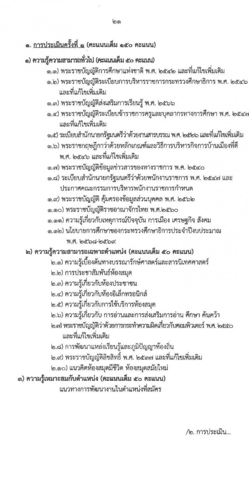 สำนักงานส่งเสริมการเรียนรู้ประจำจังหวัดเชียงใหม่ รับสมัครบุคคลเพื่อเลือกสรรเป็นพนักงานราชการ จำนวน 6 ตำหน่ง 32 อัตรา (วุฒิ ปวส.หรือเทียบเท่า ป.ตรี) รับสมัครสอบด้วยตนเอง ตั้งแต่วันที่ 24 มี.ค. - 2 เม.ย. 2568 หน้าที่ 21