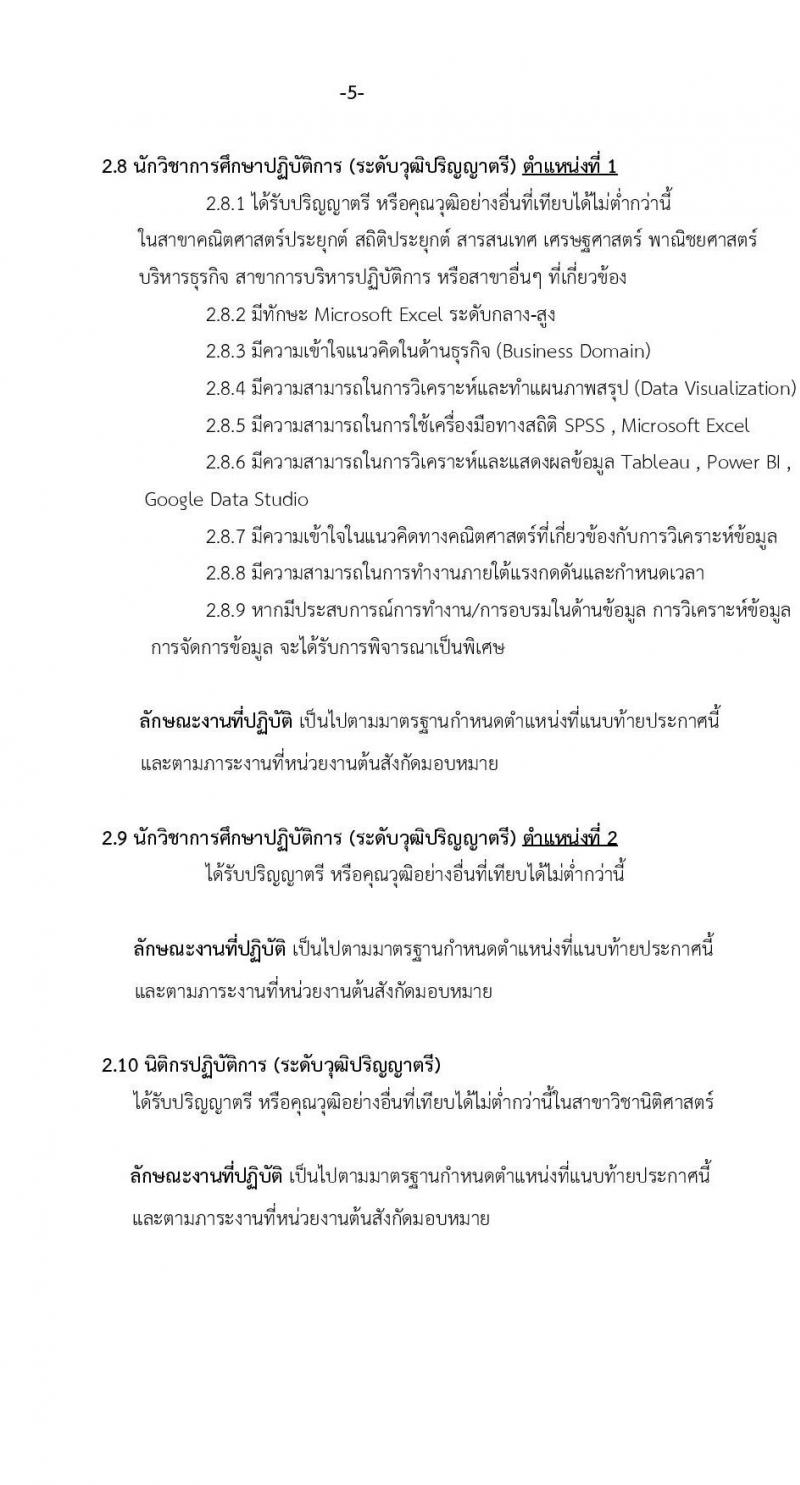 มหาวิทยาลัยธรรมศาสตร์ รับสมัครบุคคลเพื่อบรรจุและแต่งตั้งเป็นพนักงาน สายสนับสนุนวิชาการ ครั้งที่ 2/2568 จำนวน 10 อัตรา (วุฒิ ป.ตรี) รับสมัครสอบทางอินเทอร์เน็ต ตั้งแต่วันที่ 1-30 เม.ย. 2568 หน้าที่ 5