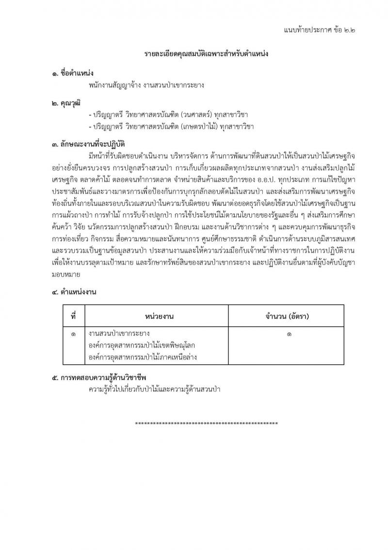 องค์การอุตสาหกรรมป่าไม้ รับสมัครสรรหาและเลือกสรรบุคคลเพื่อจ้างเป็นพนักงานจ้าง จำนวน 39 อัตรา (วุฒิ ม.6 ปวส. ป.ตรี) รับสมัครสอบด้วยตนเองและไปรษณีย์ ตั้งแต่วันที่ 11 มี.ค. - 18 เม.ย. 2568 หน้าที่ 22