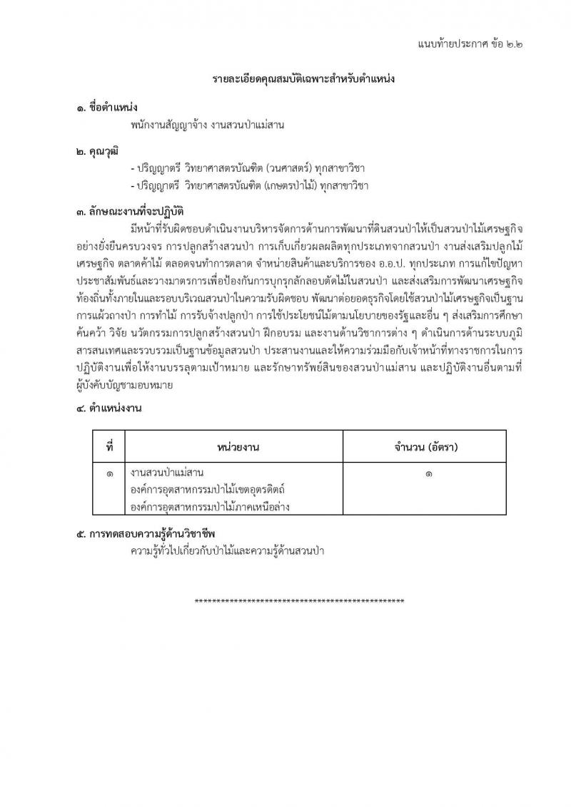 องค์การอุตสาหกรรมป่าไม้ รับสมัครสรรหาและเลือกสรรบุคคลเพื่อจ้างเป็นพนักงานจ้าง จำนวน 39 อัตรา (วุฒิ ม.6 ปวส. ป.ตรี) รับสมัครสอบด้วยตนเองและไปรษณีย์ ตั้งแต่วันที่ 11 มี.ค. - 18 เม.ย. 2568 หน้าที่ 25