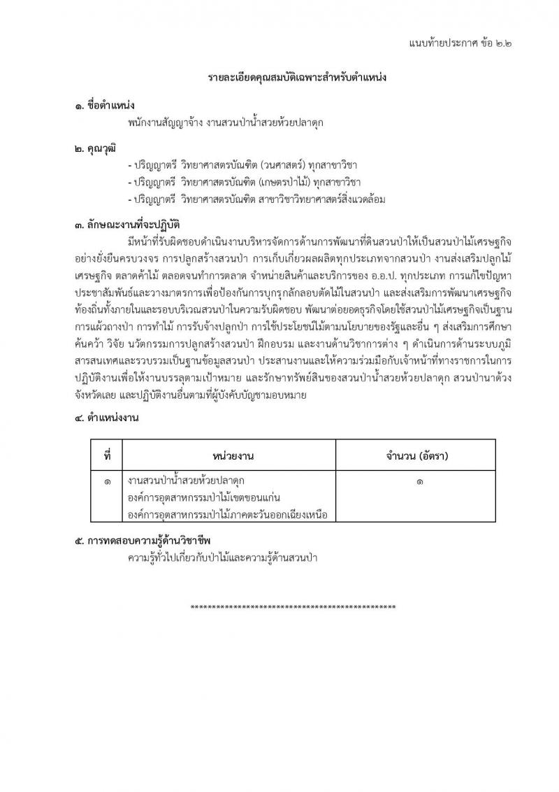 องค์การอุตสาหกรรมป่าไม้ รับสมัครสรรหาและเลือกสรรบุคคลเพื่อจ้างเป็นพนักงานจ้าง จำนวน 39 อัตรา (วุฒิ ม.6 ปวส. ป.ตรี) รับสมัครสอบด้วยตนเองและไปรษณีย์ ตั้งแต่วันที่ 11 มี.ค. - 18 เม.ย. 2568 หน้าที่ 3