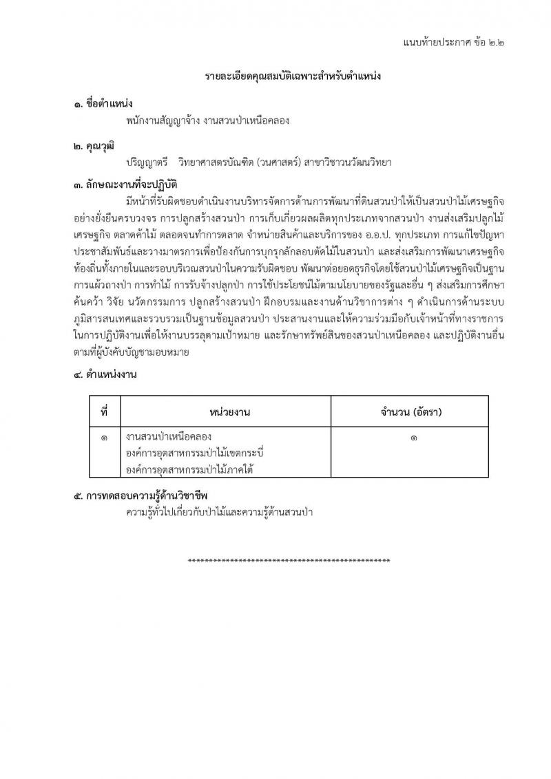 องค์การอุตสาหกรรมป่าไม้ รับสมัครสรรหาและเลือกสรรบุคคลเพื่อจ้างเป็นพนักงานจ้าง จำนวน 39 อัตรา (วุฒิ ม.6 ปวส. ป.ตรี) รับสมัครสอบด้วยตนเองและไปรษณีย์ ตั้งแต่วันที่ 11 มี.ค. - 18 เม.ย. 2568 หน้าที่ 11