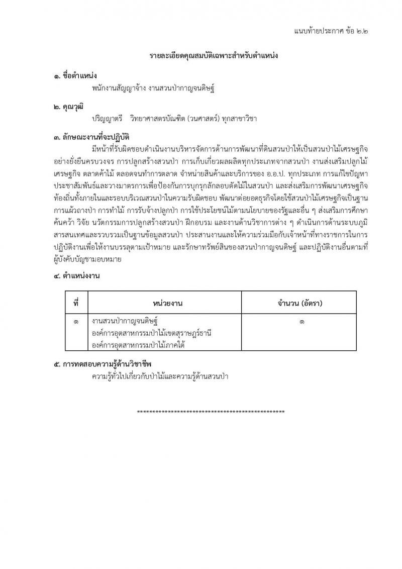 องค์การอุตสาหกรรมป่าไม้ รับสมัครสรรหาและเลือกสรรบุคคลเพื่อจ้างเป็นพนักงานจ้าง จำนวน 39 อัตรา (วุฒิ ม.6 ปวส. ป.ตรี) รับสมัครสอบด้วยตนเองและไปรษณีย์ ตั้งแต่วันที่ 11 มี.ค. - 18 เม.ย. 2568 หน้าที่ 9