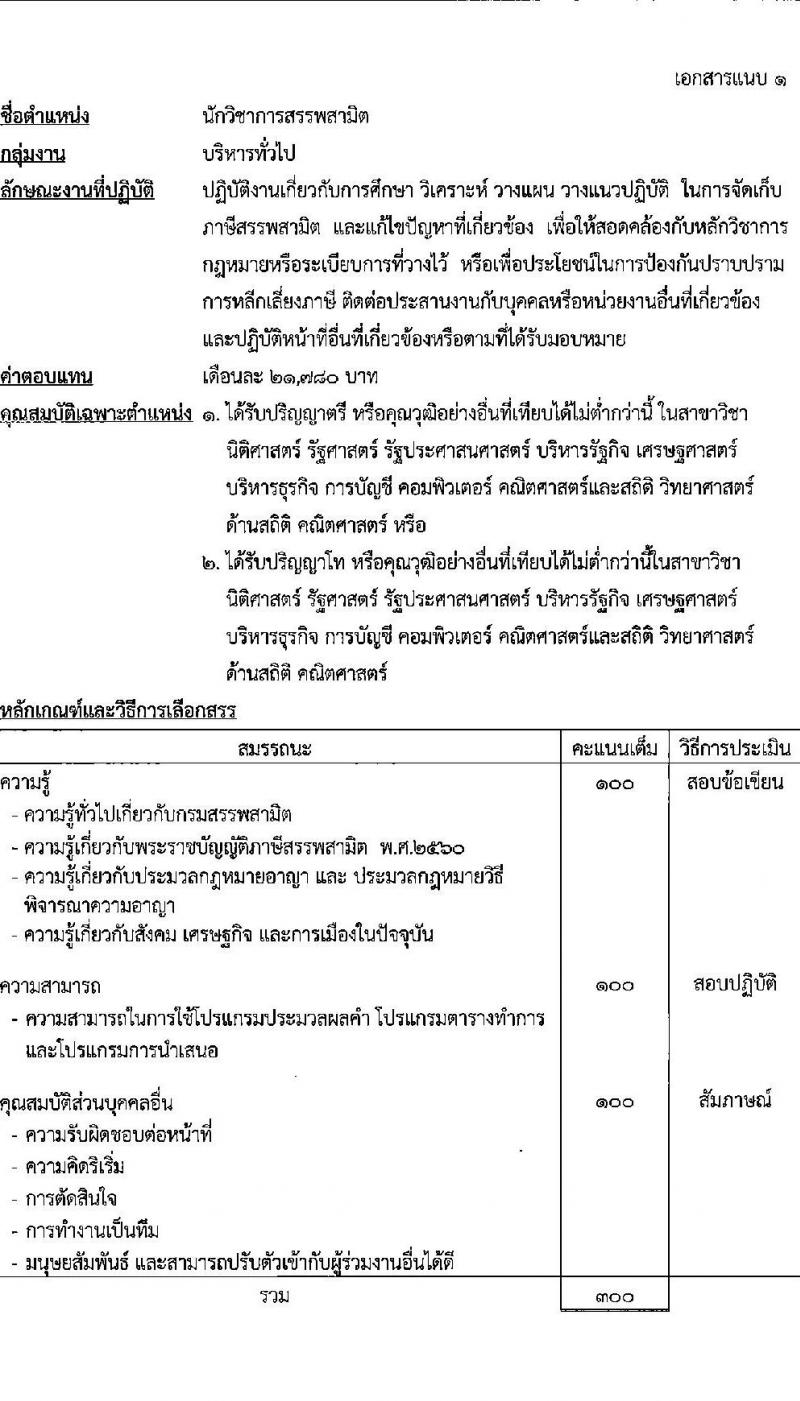 กรมสรรพสามิต รับสมัครบุคคลเพื่อเลือกสรรเป็นพนักงานราชการ จำนวน 2 ตำแหน่ง 2 อัตรา (วุฒิ ป.ตรี) รับสมัครสอบด้วยตนเอง ตั้งแต่วันที่ 31 มี.ค. - 4 เม.ย. 2568 หน้าที่ 5