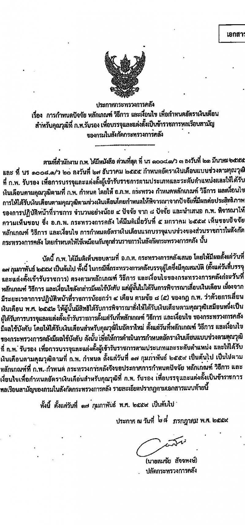 สำนักงานเศรษฐกิจการคลัง รับสมัครสอบแข่งขันเพื่อบรรจุและแต่งตั้งบุคคลเข้ารับราชการ ตำแหน่งเจ้าพนักงานธุรการปฏิบัติงาน ครั้งแรก 1 อัตรา (วุฒิ ปวส.หรือเทียบเท่า) รับสมัครสอบทางอินเทอร์เน็ต ตั้งแต่วันที่ 3 เม.ย. - 2 พ.ค. 2568 หน้าที่ 7