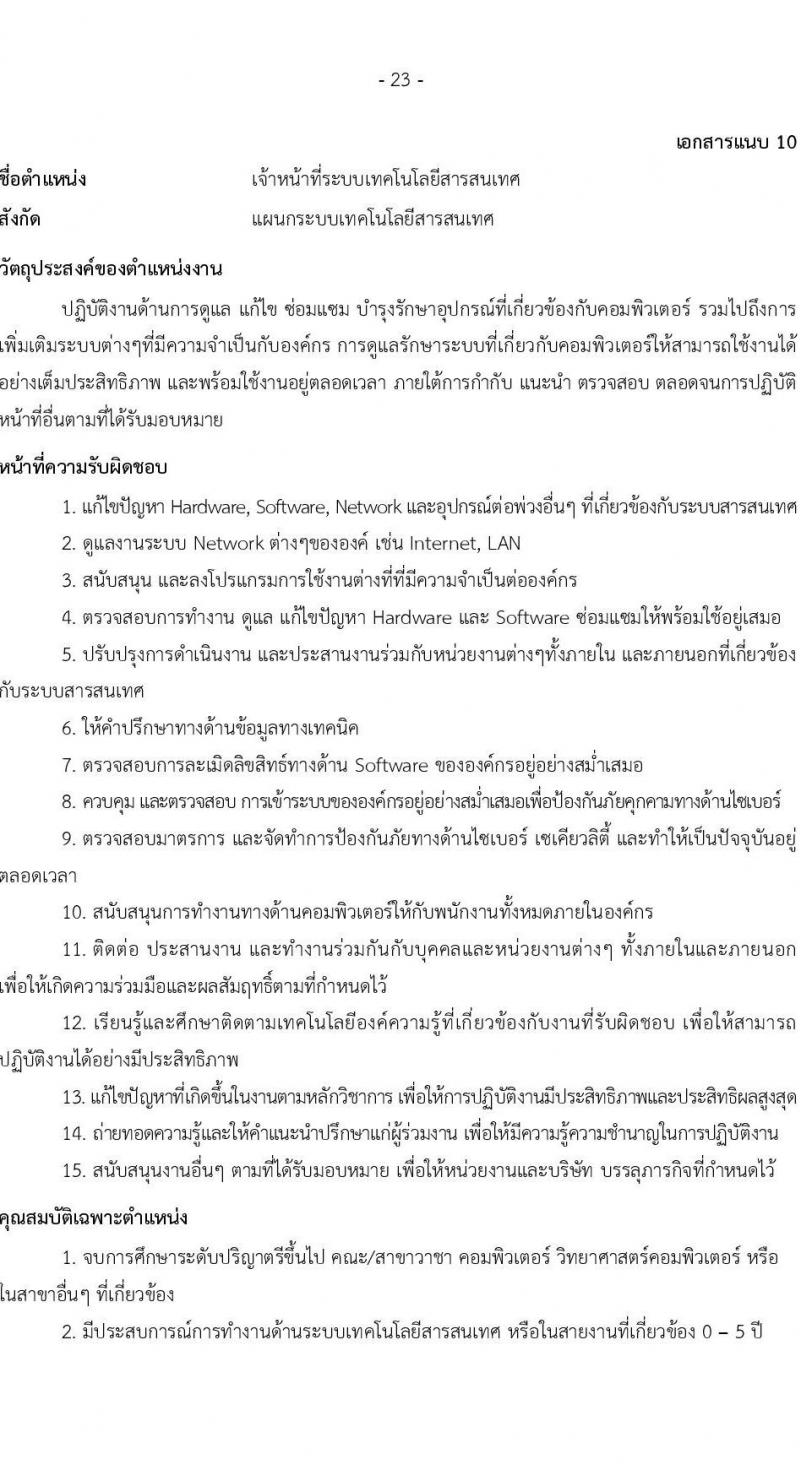 บริษัท เอสอาร์ที แอสเสท จำกัด รับสมัครบุคคลเพื่อบรรจุและแต่งตั้งเป็นพนักงาน จำนวน 7 ตำแหน่ง 9 อัตรา (วุฒิ ป.ตรี) รับสมัครสอบทางอินเทอร์เน็ต ตั้งแต่วันที่ 3 เม.ย. - 2 พ.ค. 2568 หน้าที่ 23