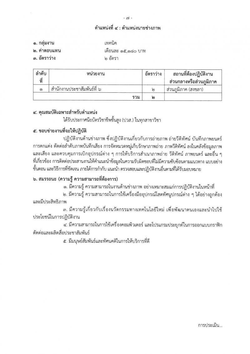กรมประชาสัมพันธ์ รับสมัครบุคคลเพื่อเลือกสรรเป็นพนักงานราชการ ประจำปีงบประมาณ พ.ศ. 2568 จำนวน 39 อัตรา (วุฒิ ปวส. ป.ตรี) รับสมัครสอบทางอินเทอร์เน็ต ตั้งแต่วันที่ 18-29 เม.ย. 2568 หน้าที่ 14
