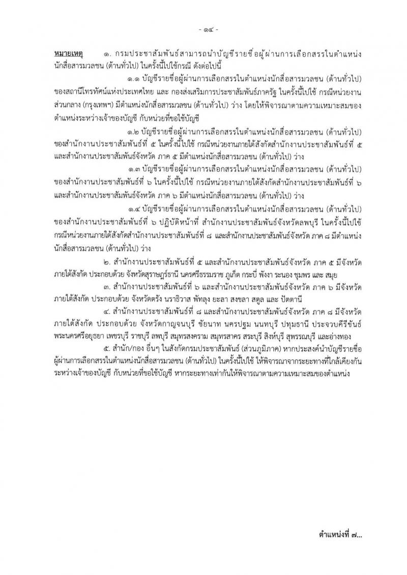 กรมประชาสัมพันธ์ รับสมัครบุคคลเพื่อเลือกสรรเป็นพนักงานราชการ ประจำปีงบประมาณ พ.ศ. 2568 จำนวน 39 อัตรา (วุฒิ ปวส. ป.ตรี) รับสมัครสอบทางอินเทอร์เน็ต ตั้งแต่วันที่ 18-29 เม.ย. 2568 หน้าที่ 21
