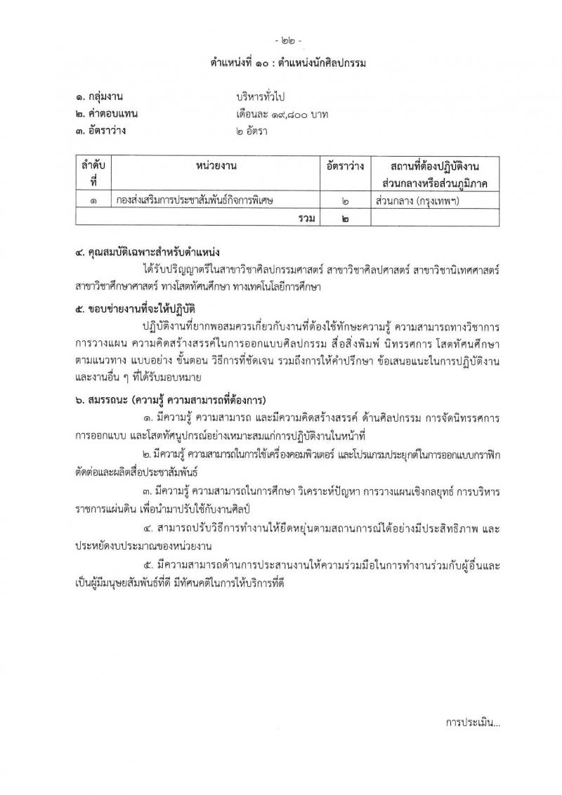 กรมประชาสัมพันธ์ รับสมัครบุคคลเพื่อเลือกสรรเป็นพนักงานราชการ ประจำปีงบประมาณ พ.ศ. 2568 จำนวน 39 อัตรา (วุฒิ ปวส. ป.ตรี) รับสมัครสอบทางอินเทอร์เน็ต ตั้งแต่วันที่ 18-29 เม.ย. 2568 หน้าที่ 29