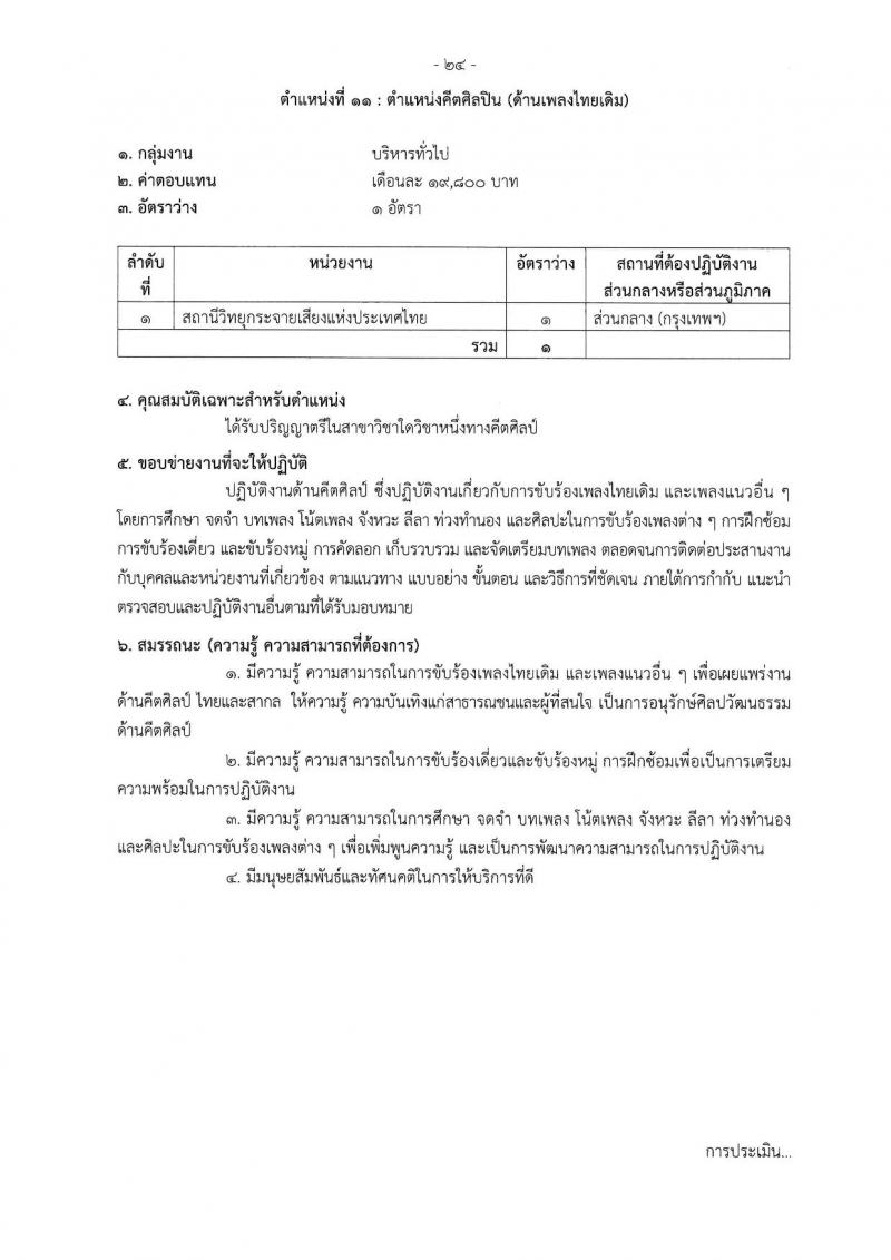 กรมประชาสัมพันธ์ รับสมัครบุคคลเพื่อเลือกสรรเป็นพนักงานราชการ ประจำปีงบประมาณ พ.ศ. 2568 จำนวน 39 อัตรา (วุฒิ ปวส. ป.ตรี) รับสมัครสอบทางอินเทอร์เน็ต ตั้งแต่วันที่ 18-29 เม.ย. 2568 หน้าที่ 31