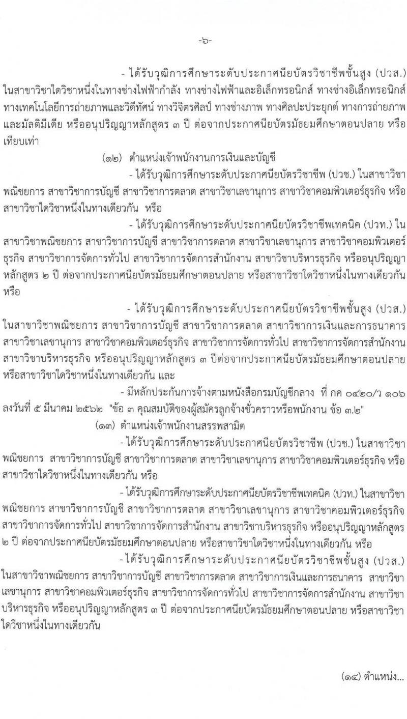 กรมสรรพสามิต รับสมัครคัดเลือกบุคคลเพื่อเป็นลูกจ้างชั่วคราว จำนวน 19 ตำแหน่ง 79 อัตรา (วุฒิ ปวช. ปวส. ป.ตรี) รับสมัครสอบด้วยตนเอง ตั้งแต่วันที่ 21-25 เม.ย. 2568 หน้าที่ 6