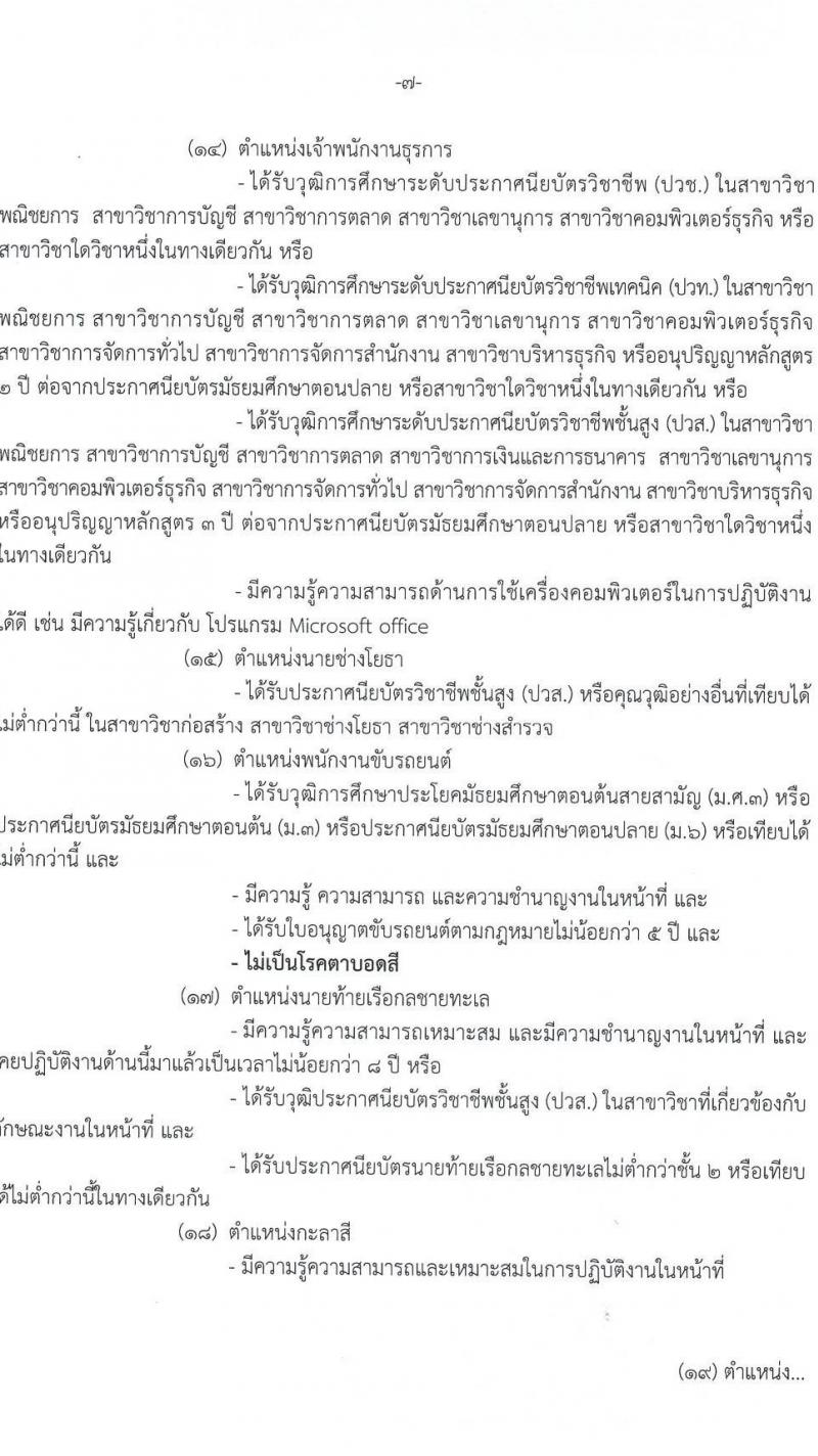 กรมสรรพสามิต รับสมัครคัดเลือกบุคคลเพื่อเป็นลูกจ้างชั่วคราว จำนวน 19 ตำแหน่ง 79 อัตรา (วุฒิ ปวช. ปวส. ป.ตรี) รับสมัครสอบด้วยตนเอง ตั้งแต่วันที่ 21-25 เม.ย. 2568 หน้าที่ 7