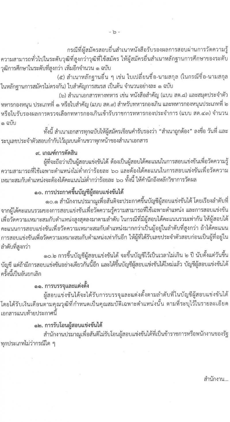 สำนักงานปรมาณูเพื่อสันติ รับสมัครสอบแข่งขันเพื่อบรรจุและแต่งตั้งบุคคลเข้ารับราชการ จำนวน 5 ตำแหน่ง ครั้งแรก 8 อัตรา (วุฒิ ปวส.หรือเทียบเท่า ป.ตรี) รับสมัครสอบทางอินเทอร์เน็ต ตั้งแต่วันที่ 29 เม.ย. - 30 พ.ค. 2568 หน้าที่ 6