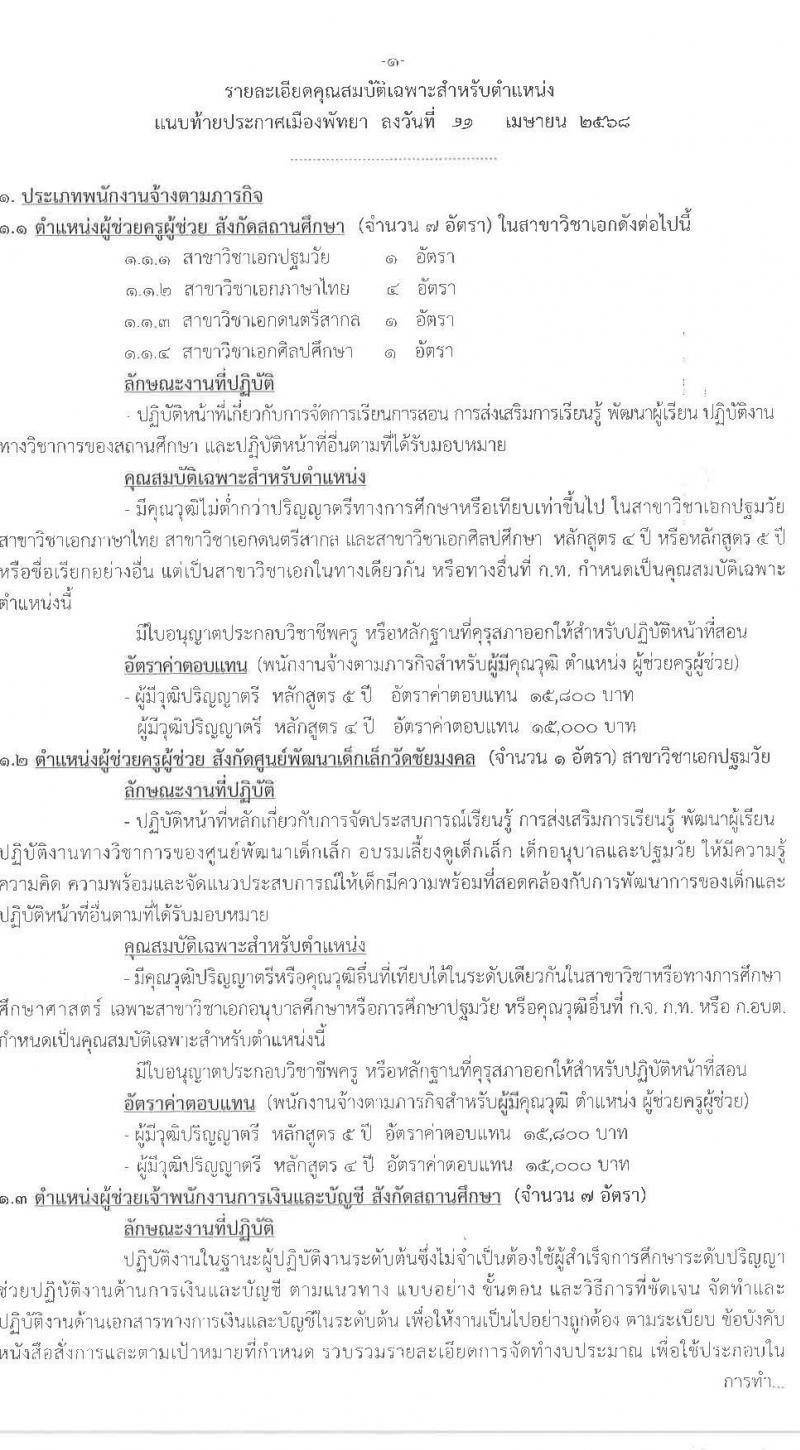 เมืองพัทยา เปิดสอบพนักงานจ้าง 2568 รับสมัคร 28 เม.ย. - 7 พ.ค. 2568 หน้าที่ 5