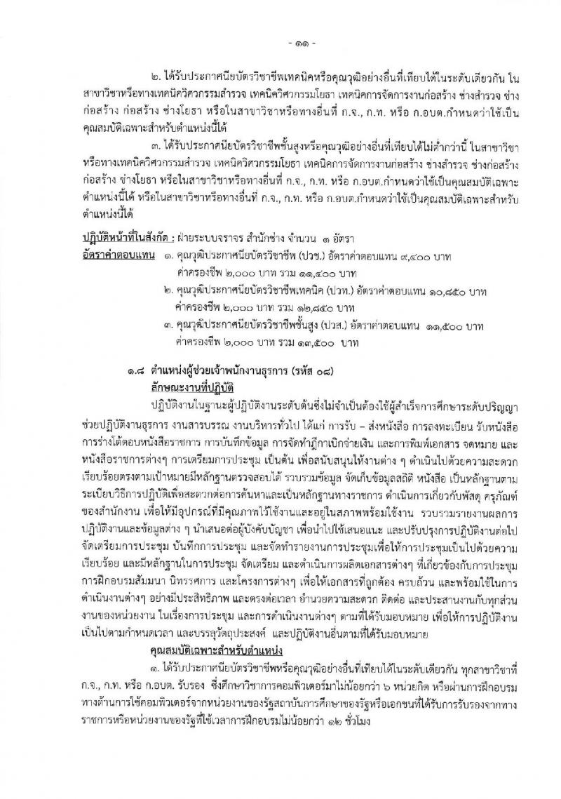 เมืองพัทยา เปิดสอบพนักงานจ้าง 2568 รับสมัคร 28 เม.ย. - 7 พ.ค. 2568 หน้าที่ 11