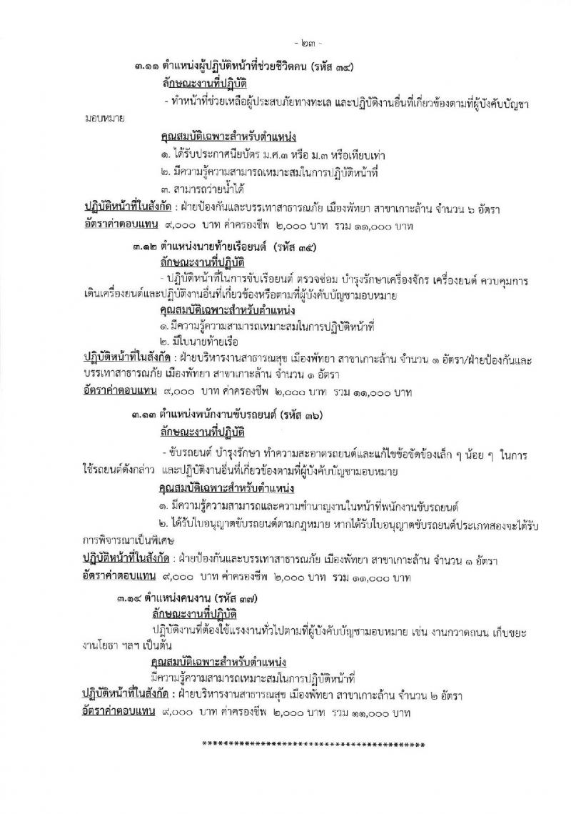 เมืองพัทยา เปิดสอบพนักงานจ้าง 2568 รับสมัคร 28 เม.ย. - 7 พ.ค. 2568 หน้าที่ 23