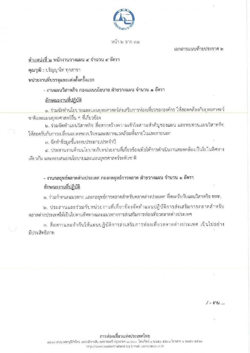 การท่องเที่ยวแห่งประเทศไทย เปิดสอบพนักงาน 2568 รับสมัคร 10-18 พ.ค. 2568 รูปที่ 10