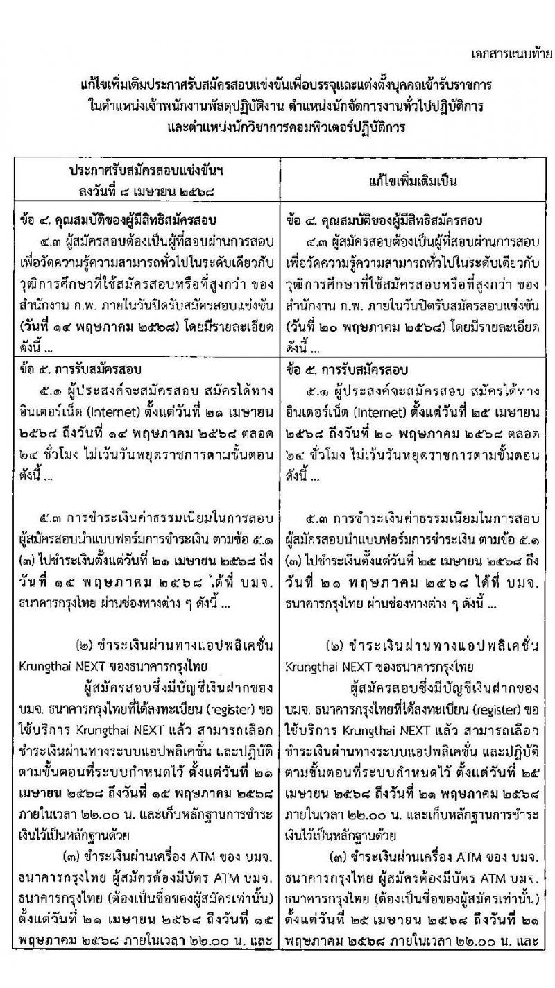 สำนักงานเศรษฐกิจอุตสาหกรรม เปิดสอบบรรจุเข้ารับราชการ 2568 รับสมัคร 25 เม.ย. - 20 พ.ค. 2568 รูปที่ 2