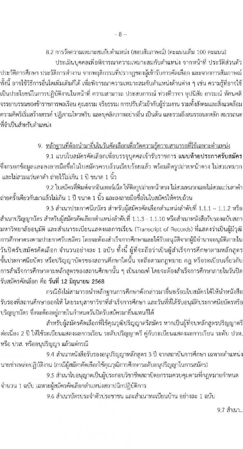 กรมศิลปากร เปิดสอบบรรจุเข้ารับราชการ 2568 รับสมัคร 27 พ.ค. - 12 มิ.ย. 2568 รูปที่ 8