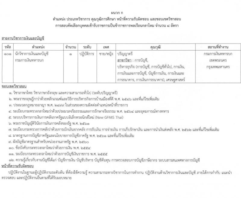 กรมการเงินทหารบก เปิดสอบบรรจุเข้ารับราชการ 2568 รับสมัคร 29 พ.ค. - 10 มิ.ย. 2568 รูปที่ 8