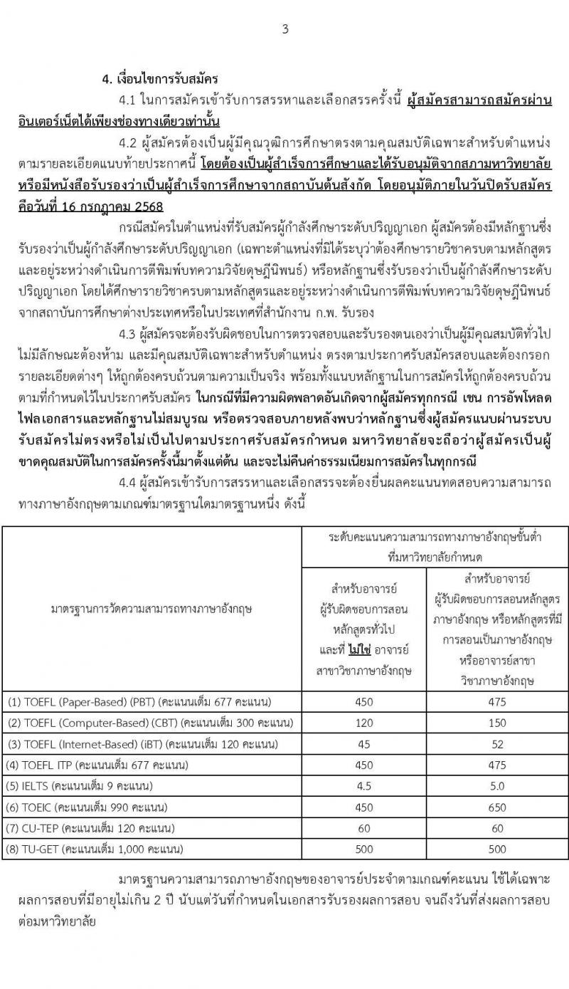 มหาวิทยาลัยเทคโนโลยีราชมงคลสุวรรณภูมิ เปิดสอบพนักงาน 2568 รับสมัครตั้งแต่ 5-16 ก.ค. 2568 รูปที่ 3