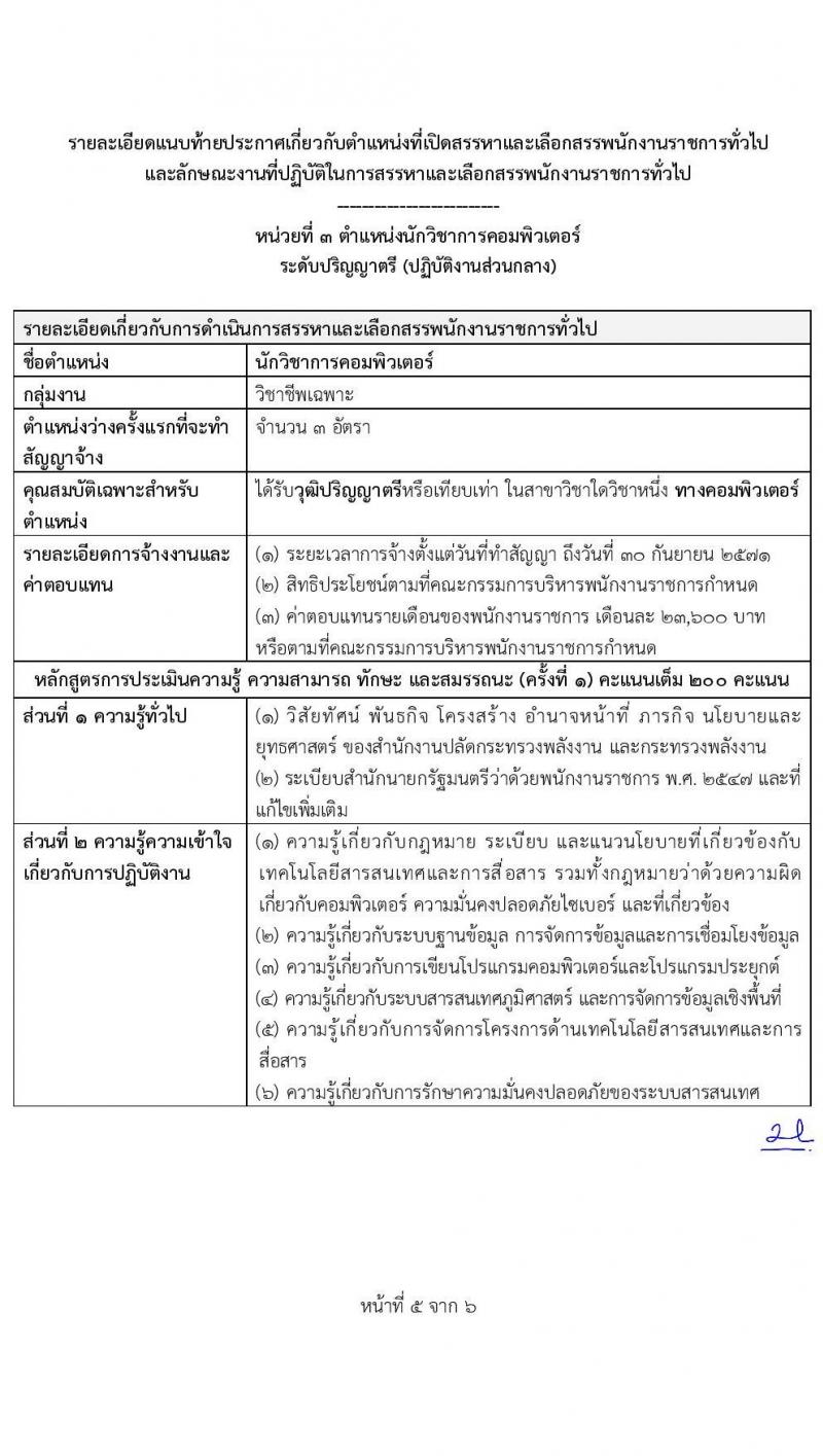 สำนักงานปลัดกระทรวงพลังงาน เปิดสอบพนักงานราชการ รับสมัครตั้งแต่ 20 ส.ค. - 15 ก.ย. 2568 รูปที่ 12