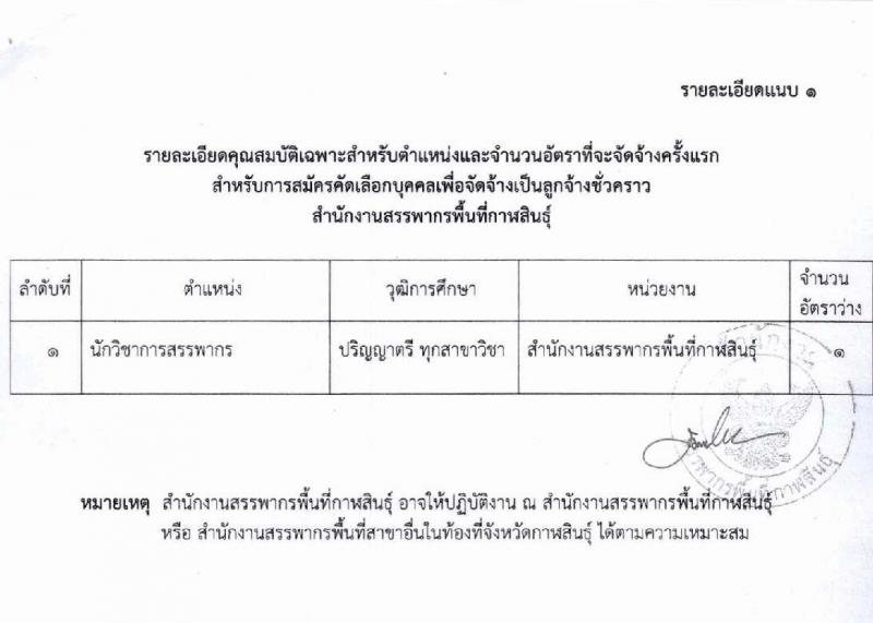 สำนักงานสรรพากรพื้นที่กาฬสินธุ์ เปิดสอบลูกจ้างชั่วคราว รับสมัครตั้งแต่ 1-10 ก.ย. 2568 รูปที่ 5