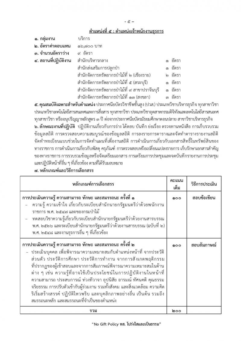 กรมป่าไม้ เปิดสอบพนักงานราชการ รับสมัครตั้งแต่ 1-10 ต.ค. 2568 รูปที่ 12