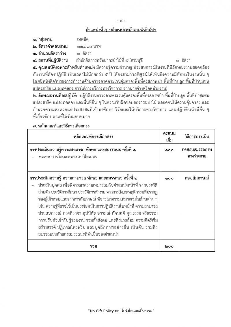 กรมป่าไม้ เปิดสอบพนักงานราชการ รับสมัครตั้งแต่ 1-10 ต.ค. 2568 รูปที่ 15