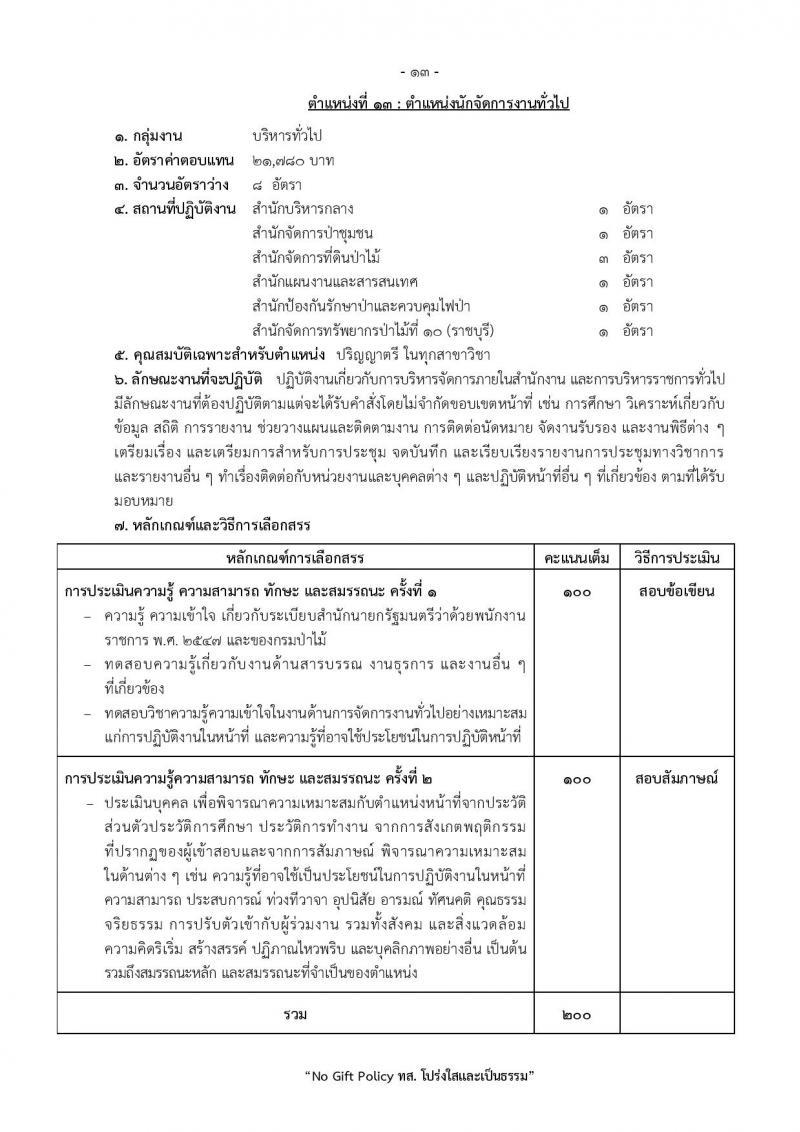 กรมป่าไม้ เปิดสอบพนักงานราชการ รับสมัครตั้งแต่ 1-10 ต.ค. 2568 รูปที่ 20