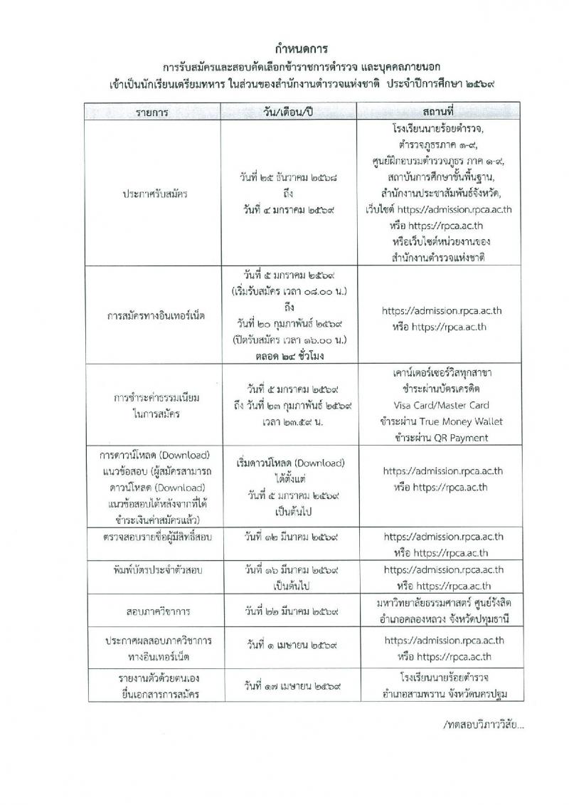 โรงเรียนนายร้อยตำรวจ เปิดสอบนักเรียนนายร้อยตำรวจ ปีการศึกษา 2569 รับสมัครตั้งแต่ 5 ม.ค. - 20 ก.พ. 2569 รูปที่ 15